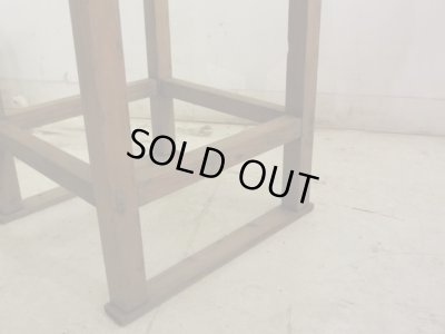 画像8: アンティーク 乾いた木味の小さな花台