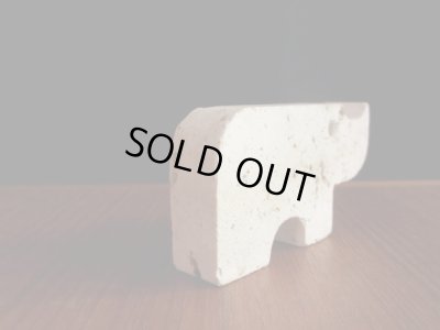 画像4: イタリア Flli Mannelli社 大理石トラヴァーチンの動物 サイ