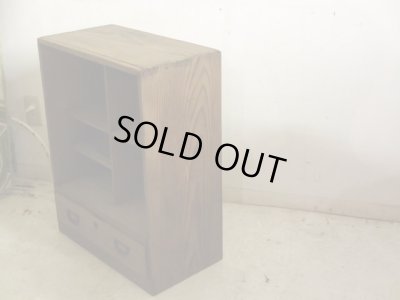 画像4: アンティーク 乾いた木味の素朴な収納棚