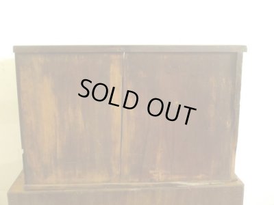 画像4: アンティーク 2杯引出し付き収納棚