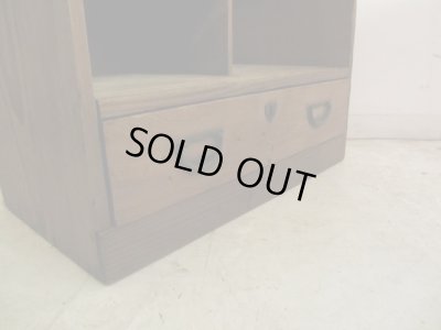 画像11: アンティーク 乾いた木味の素朴な収納棚