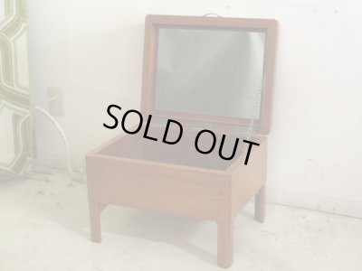 画像2: 明るい木味 収納付のサイドテーブル ドレッサー