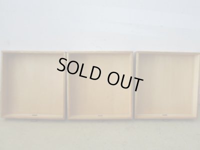 画像14: アンティーク 革ツマミのナラ材3杯小引出し