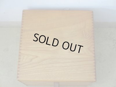 画像6: アンティーク 革ツマミのナラ材3杯小引出し