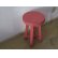 画像2: ヴィンテージ ぼってりしたピンクの丸椅子 スツール (2)