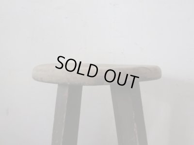 画像5: アンティーク 塗装の剥げたスツール 丸椅子