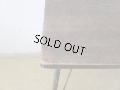 画像9: 歪んだアンティーク一枚板の鉄脚テーブル