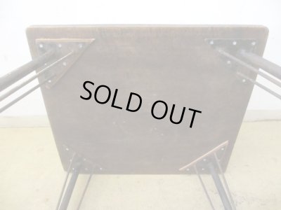 画像13: 歪んだアンティーク一枚板の鉄脚テーブル