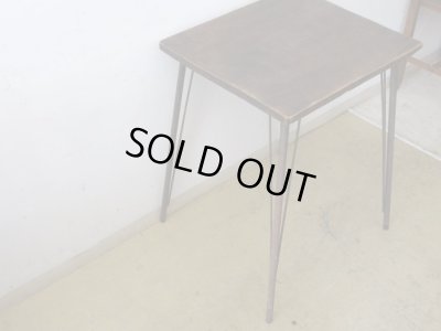 画像2: 歪んだアンティーク一枚板の鉄脚テーブル