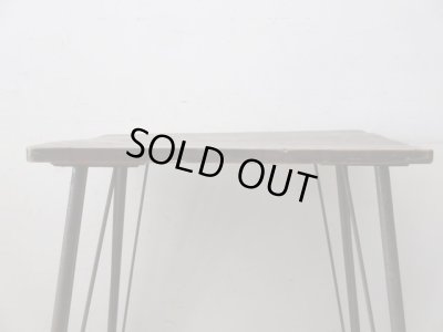 画像3: 歪んだアンティーク一枚板の鉄脚テーブル