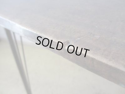 画像10: 歪んだアンティーク一枚板の鉄脚テーブル