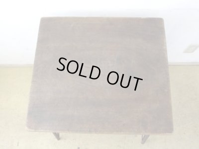 画像5: 歪んだアンティーク一枚板の鉄脚テーブル