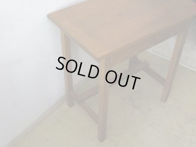 画像6: ヴィンテージ 明るい木味の平机 デスク