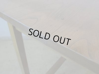 画像11: ヴィンテージ 明るい木味の平机 デスク