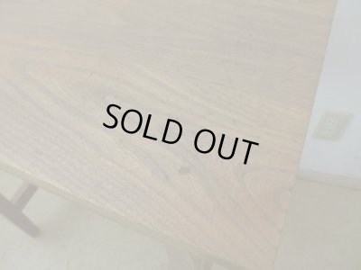 画像9: ヴィンテージ 明るい木味の平机 デスク