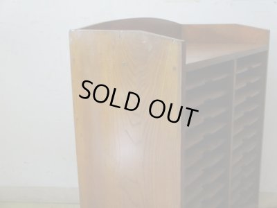 画像8: アンティーク 引出し付 木製書類棚 カルテケース