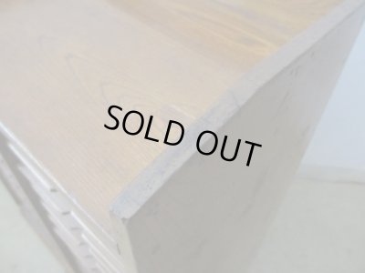 画像14: アンティーク 引出し付 木製書類棚 カルテケース