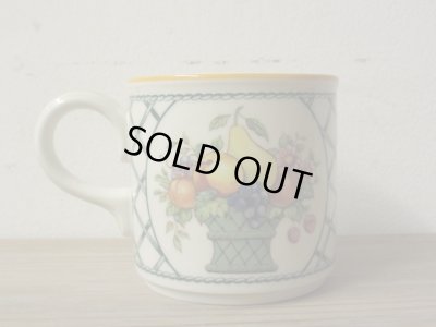 画像5: villeroy&Boch Basket ビレロイ＆ボッホ バスケット カップ＆ソーサー 2客セット 西ドイツ