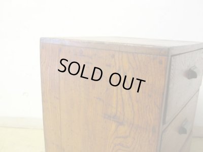 画像8: アンティーク 木目の美しい3杯引出し