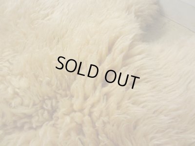 画像2: ヴィンテージ ムートンラグ ベージュ