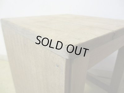 画像5: ヴィンテージ 枯れた木肌の図工椅子 スツール (2)