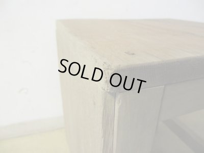 画像6: ヴィンテージ 枯れた木肌の図工椅子 スツール (4)