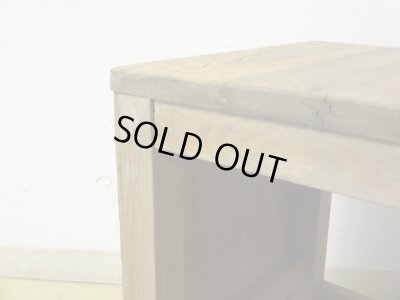 画像6: ヴィンテージ 枯れた木肌の図工椅子 スツール (3)