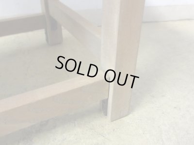 画像9: ヴィンテージ 枯れた木肌の図工椅子 スツール (3)