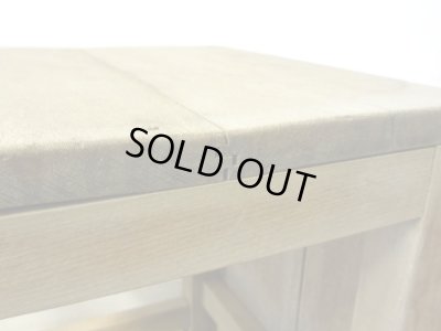 画像6: ヴィンテージ 枯れた木肌の図工椅子 スツール (1)