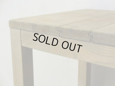 画像7: ヴィンテージ 枯れた木肌の図工椅子 スツール (2)