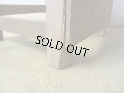 画像8: ヴィンテージ 枯れた木肌の図工椅子 スツール (2)