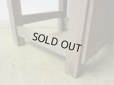 画像11: ヴィンテージ 枯れた木肌の図工椅子 スツール (4)