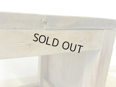 画像7: ヴィンテージ 枯れた木肌の図工椅子 スツール (4)