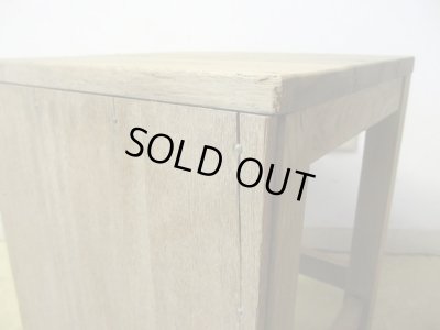 画像4: ヴィンテージ 枯れた木肌の図工椅子 スツール (3)