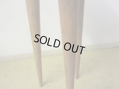 画像8: ヴィンテージ ナラ材 3本脚のハイスツール 花台