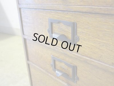 画像4: アンティーク ナラ材の4杯小引出し A4