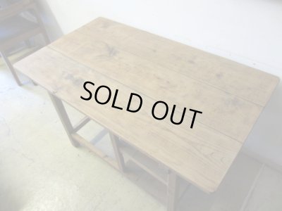 画像6: アンティーク 乾いた木肌の素朴な作業台 陳列台