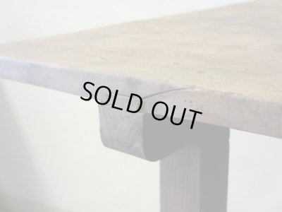 画像12: アンティーク 乾いた木肌の素朴な作業台 陳列台