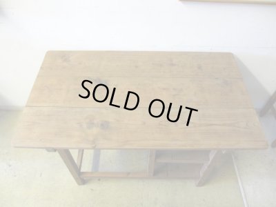 画像4: アンティーク 乾いた木肌の素朴な作業台 陳列台