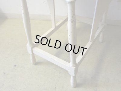 画像10: アンティーク 白く塗られたバタフライテーブル 