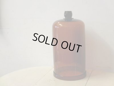 画像3: アンティーク 気泡入り アンバーのガラスドーム