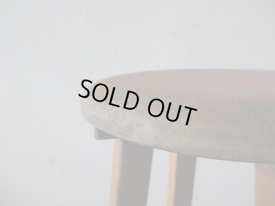 画像7: アンティーク ナラ材のスツール 丸椅子 (1)