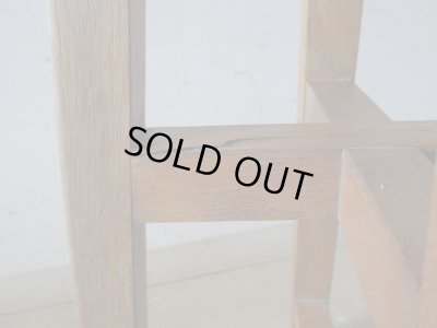 画像8: アンティーク ナラ材のスツール 丸椅子 (1)