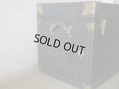 画像3: アンティーク 大型トランク 船箱 (1)