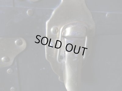 画像13: アンティーク 大型トランク 船箱 (1)