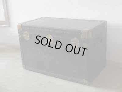 画像5: アンティーク 大型トランク 船箱 (1)