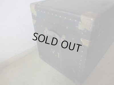 画像11: アンティーク 大型トランク 船箱 (1)