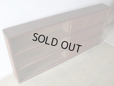 画像3: アンティーク 横長 ガラス戸棚 収納棚