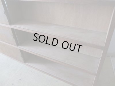 画像9: アンティーク 横長 ガラス戸棚 収納棚