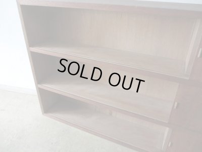 画像8: アンティーク 横長 ガラス戸棚 収納棚